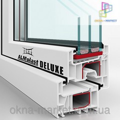 Окна ALMplast Deluxe в разрезе, фирма оконная "ОКНА МАРКЕТ"