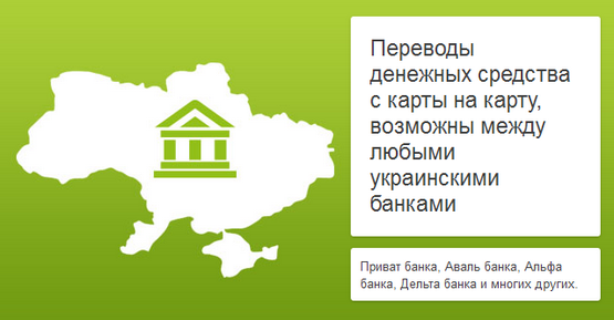перевод с карты на карту любых украинских банков