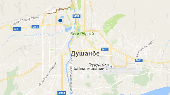карта Душанбе
