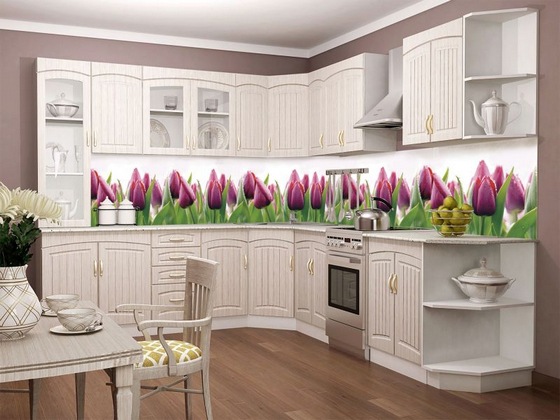 кухонные фартуки из стекла