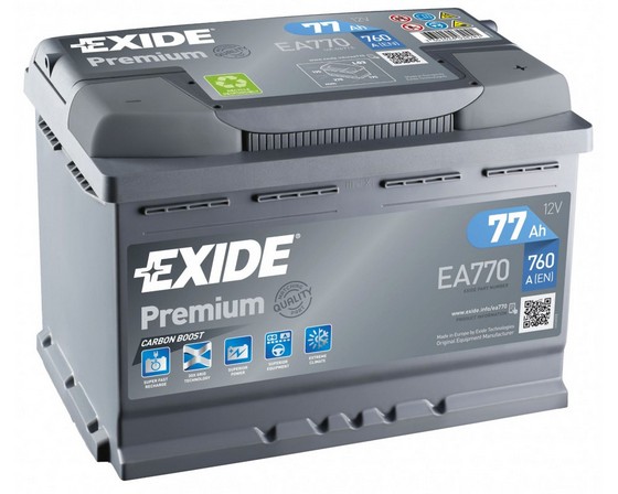 Автомобильный аккумулятор Exide 6СТ-77 Premium EA770