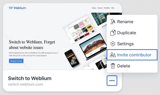 конструктор сайтів Weblium